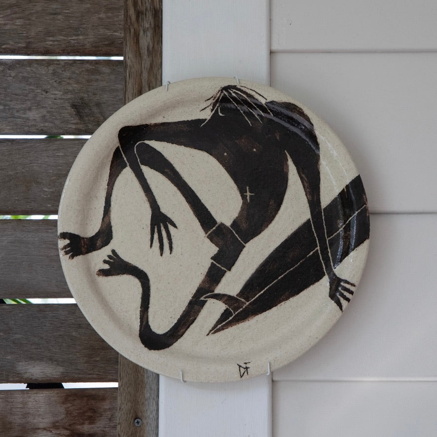 Reclining surfer platter