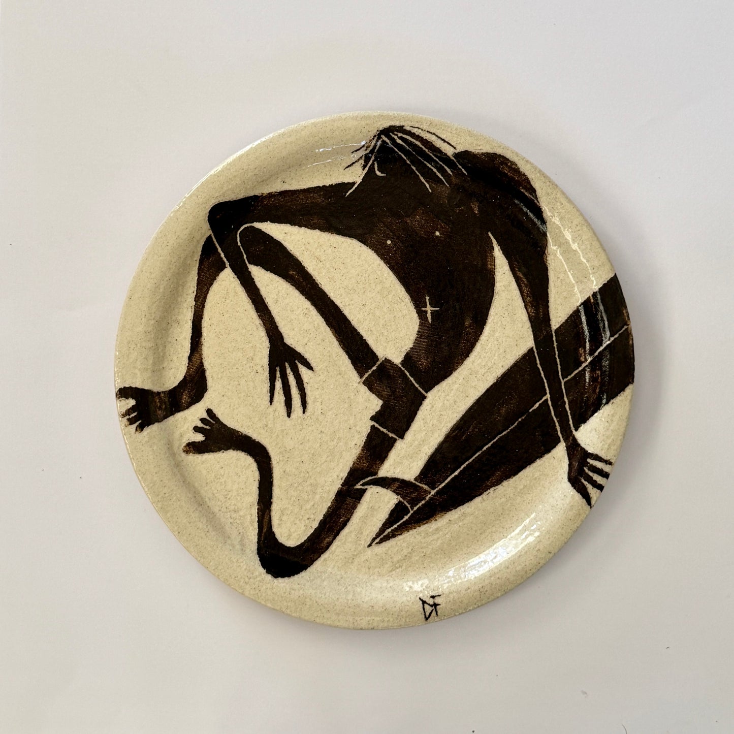 Reclining surfer platter